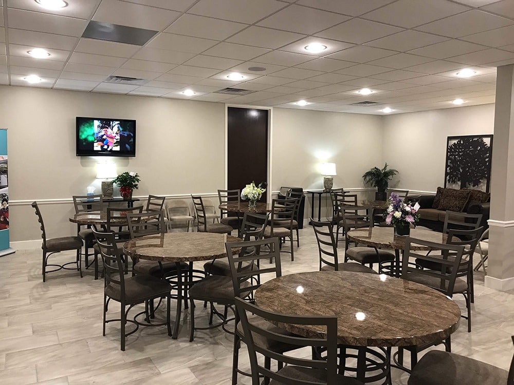 Earthman Funeral Home Kitchen and Gathering Area